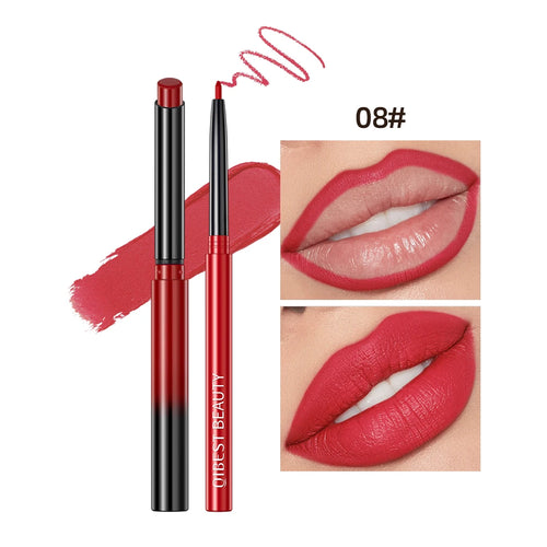 QIBEST Matte Nude Lipstick Pen Long Lasting Lipliner Lip Pencil
