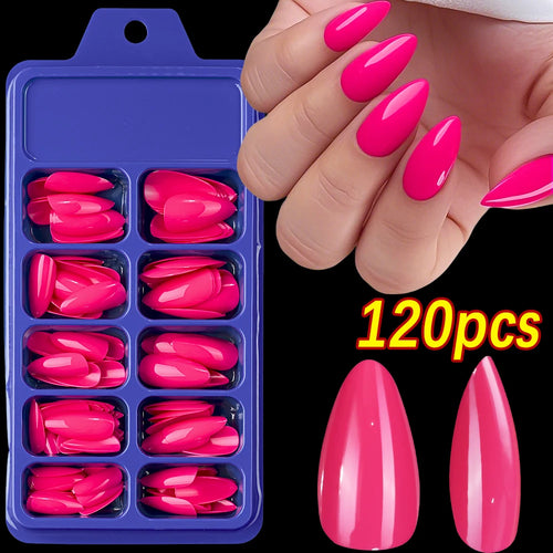 120Pcs 9-Colors French Fake Toenails Summer Short Sqaure Press On Toe