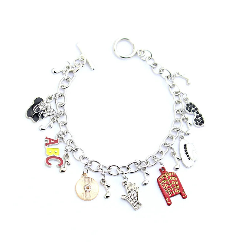 Michael Jackson Bracelets for Women Men Commemorative Series Charms