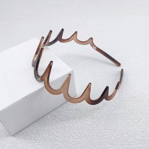 Fashion Wave Headbands for Women Color Retro Tortoiseshell Toothed