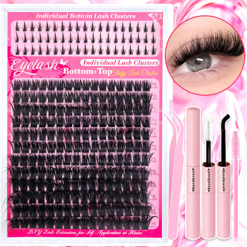 Show-Stopping Top & Bottom Lash Kit – 250/740 Cluster Shell Fluffy