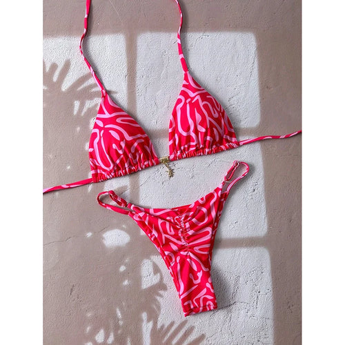 Sexy Leopard Push Up Bikinis Two Piece Bathing Suits 2026 Micro Bikini