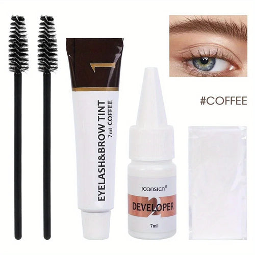 2 in 1 Eyelash and Eyebrow Tinting Kit, Professional Beauty Makeup