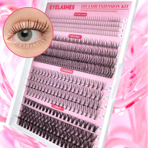 Show-Stopping Top & Bottom Lash Kit – 250/740 Cluster Shell Fluffy