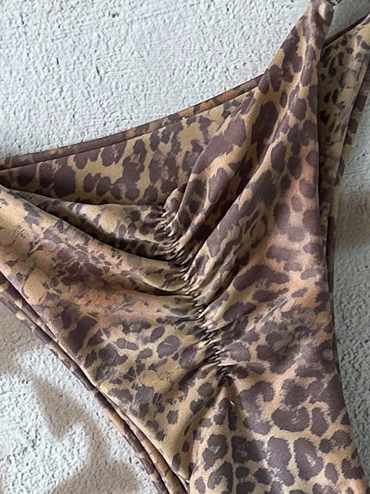Sexy Leopard Push Up Bikinis Two Piece Bathing Suits 2026 Micro Bikini