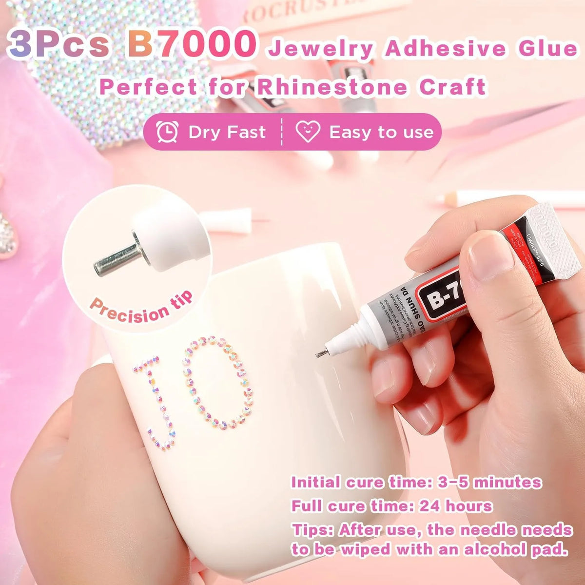 Multicolor Jelly Rhinestones for Bedazzling Bedazzler Kit with Tweezer