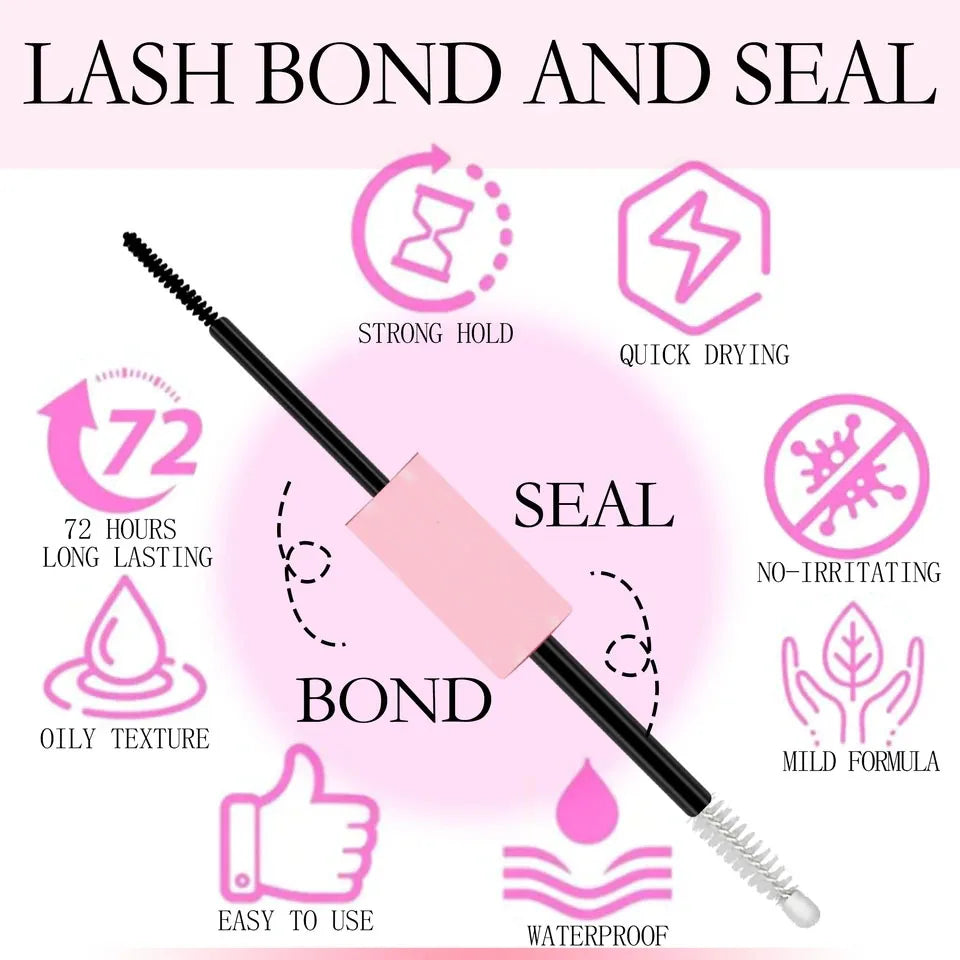 QIUNING Manga Lash Clusters Kit Cat Lashes with Lash Bond & Seal