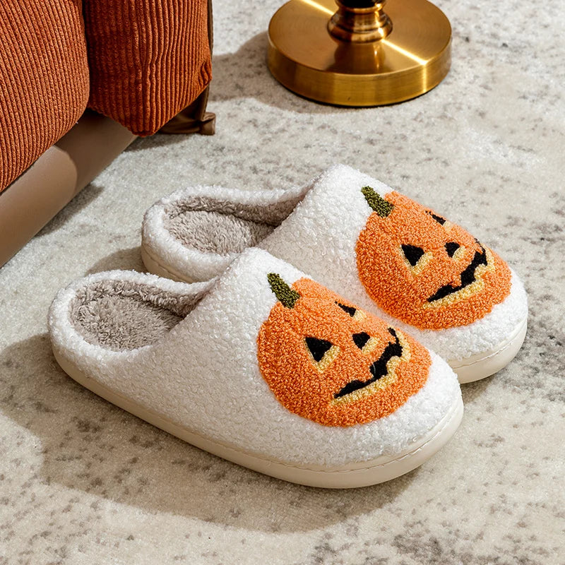 Classics Pumpkin Halloween Women's Slippers Winter Indoor Cartoon