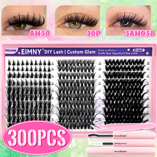 Show-Stopping Top & Bottom Lash Kit – 250/740 Cluster Shell Fluffy