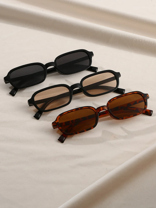 3pcs women's oval frame black tortoiseshell color matching combination