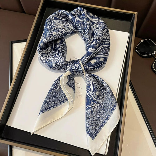 Fashion Leopard Print Silk Hairbands Scarf Women 2024 New Elagant