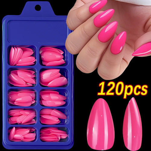 120Pcs 9-Colors French Fake Toenails Summer Short Sqaure Press On Toe