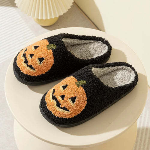 Classics Pumpkin Halloween Women's Slippers Winter Indoor Cartoon
