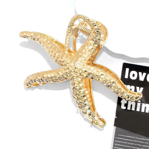 Punk Metal Hair Claw Clip for Thick Liquid Irregular Pattern Barrettes