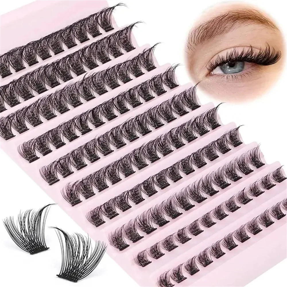 120 Pcs Fluffy Lash Clusters - Natural Look Wispy Eyelash Extensions
