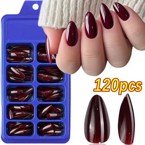 120Pcs 9-Colors French Fake Toenails Summer Short Sqaure Press On Toe