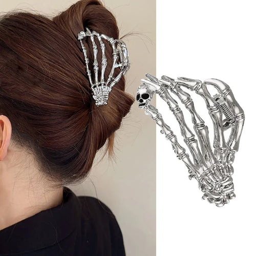 Halloween Black Spider Hair Claw Clips Gothic Metal Hair Clips Strong