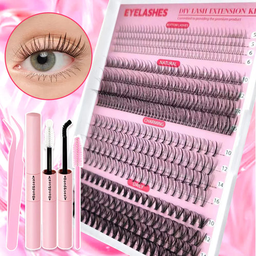 Show-Stopping Top & Bottom Lash Kit – 250/740 Cluster Shell Fluffy