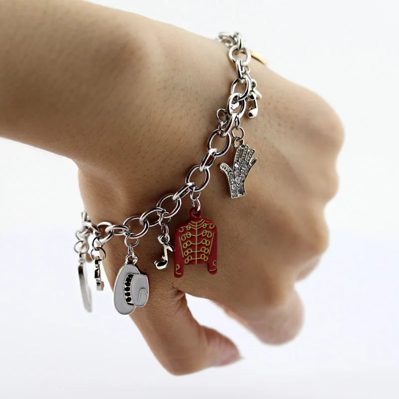Michael Jackson Bracelets for Women Men Commemorative Series Charms