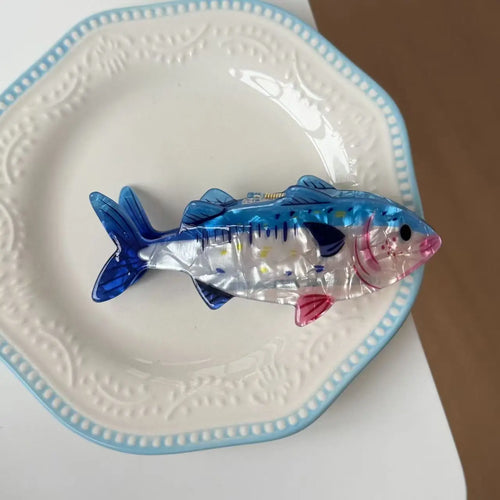 1PC Korean-style new cute and sweet back-of-head hair clip, small fish