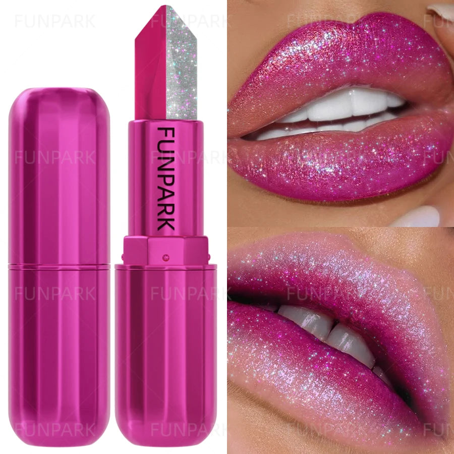 1PC Sexy Glitter Two-tone Lipstick Matte Lipsticks Cosmetics Easy to