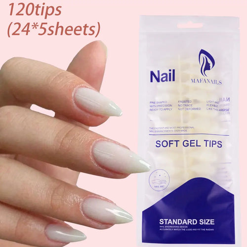 240/120Pcs Colorful French Short Square False Nails Full Cover Fake