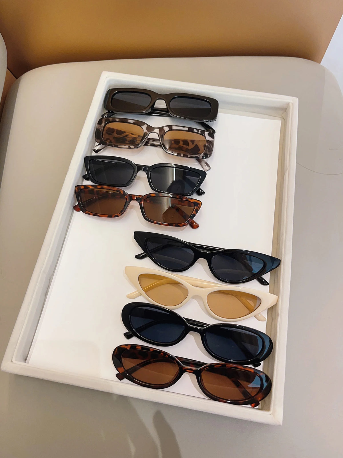 [Quality Pc]8Pcs/14Pcs women's mixed fashion glasses set/chic black,