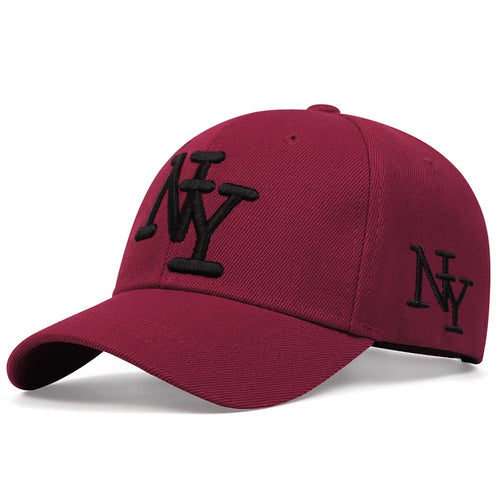 Unisex NY Letter Embroidery Leopard Print Baseball Caps Spring Autumn