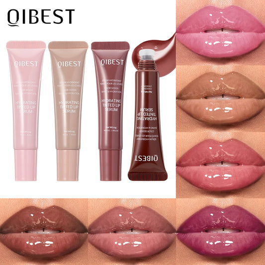 QIBEST 6 Colors Watery Crystal Jelly Lip Oil Balm Moisturizing