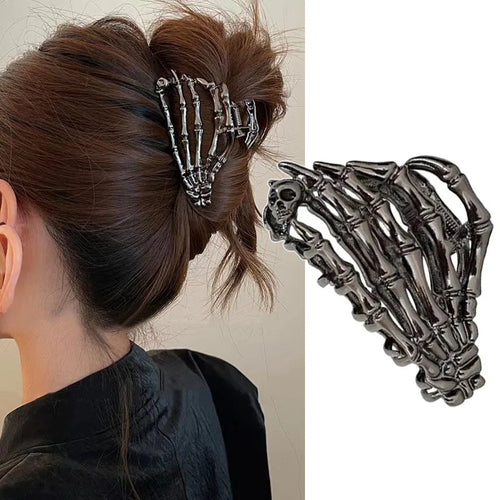 Halloween Black Spider Hair Claw Clips Gothic Metal Hair Clips Strong
