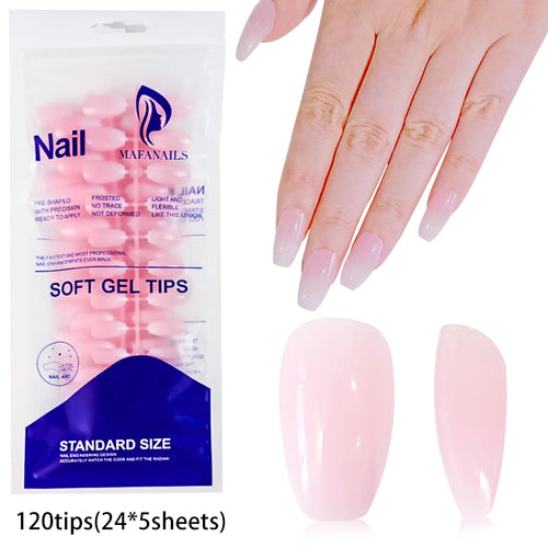 240/120Pcs Colorful French Short Square False Nails Full Cover Fake