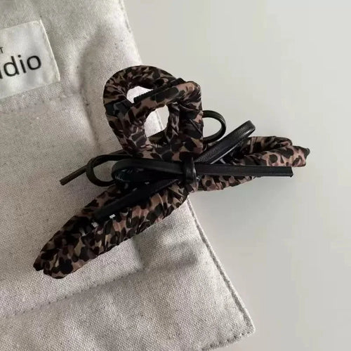 Retro Leopard Print High-Grade Large Clip Hair Accessories For Women