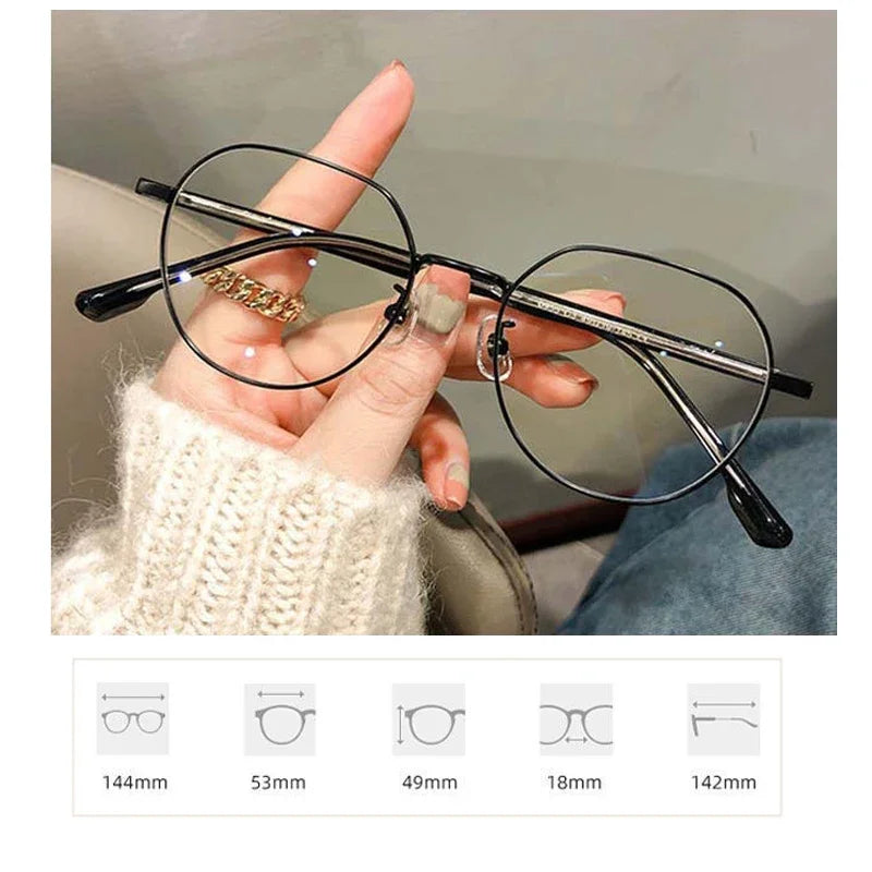 Luxury Myopia Glasses Classic Vintage Anti-blue Light Eyeglasses Women