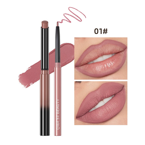 QIBEST Matte Nude Lipstick Pen Long Lasting Lipliner Lip Pencil