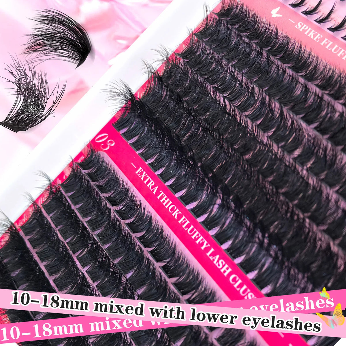 Show-Stopping Top & Bottom Lash Kit – 250/740 Cluster Shell Fluffy