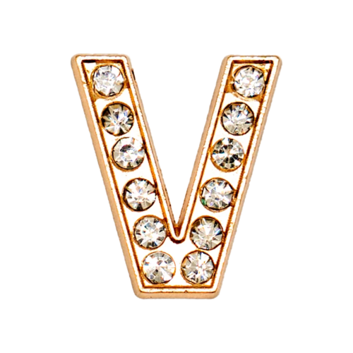 1pcs Metal Gold Luxury Letters Shoe Charms for Clog Alphabet Shoes