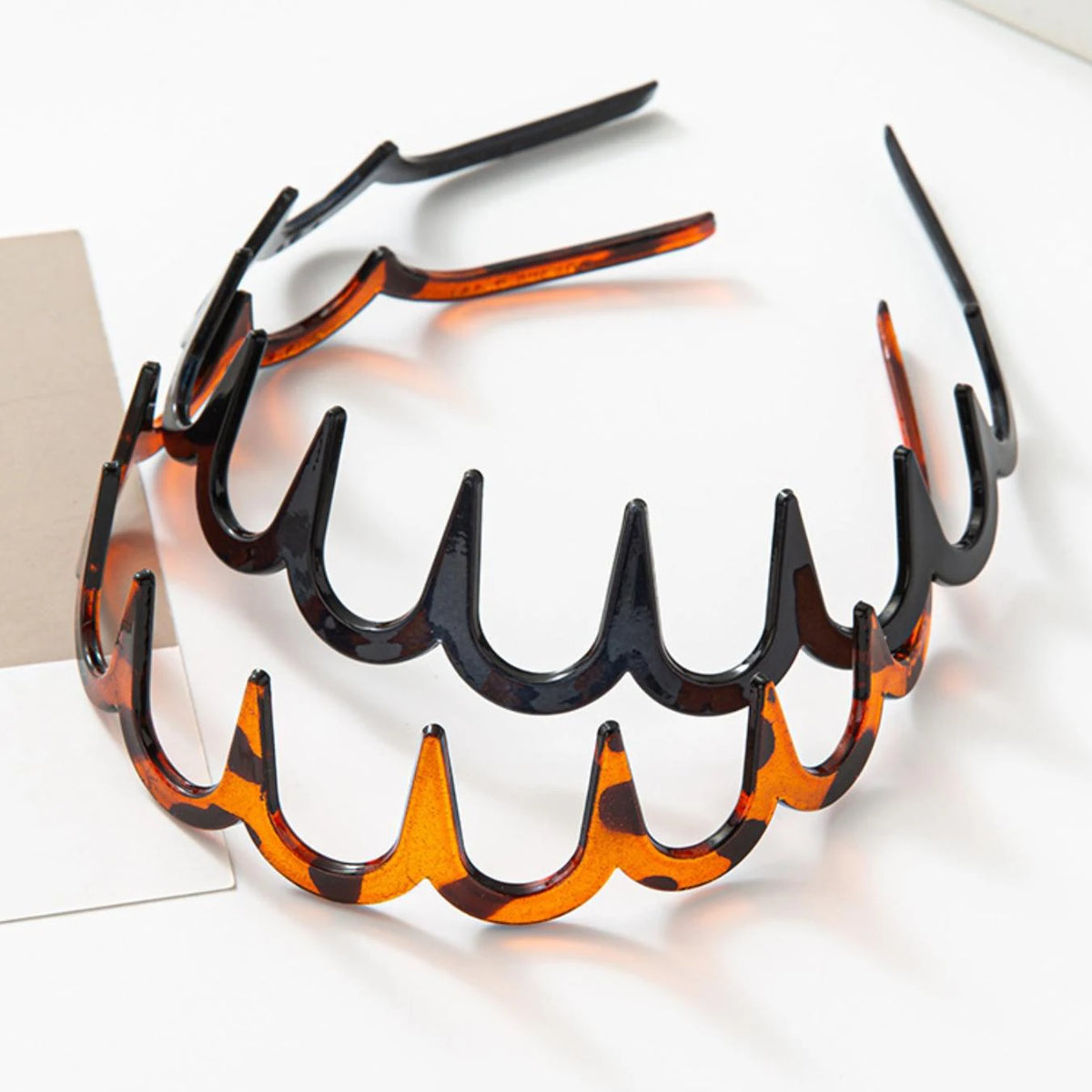 Fashion Wave Headbands for Women Color Retro Tortoiseshell Toothed