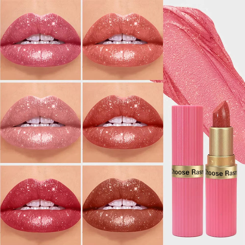 CHOOSE RASME 6 colors chocolate bar lipstick makeup pearl matte matte