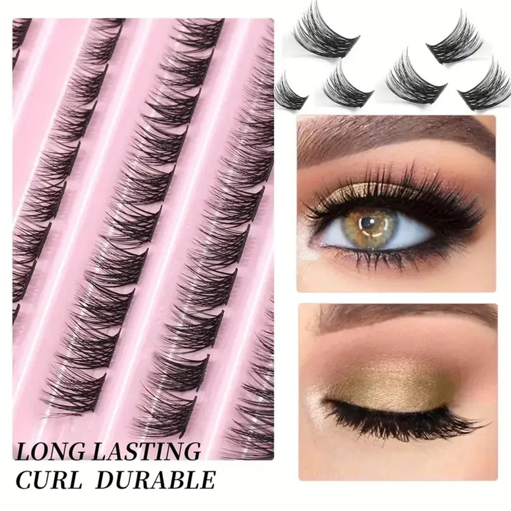 120 Pcs Fluffy Lash Clusters - Natural Look Wispy Eyelash Extensions