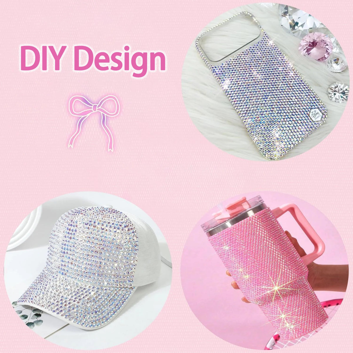 Multicolor Jelly Rhinestones for Bedazzling Bedazzler Kit with Tweezer