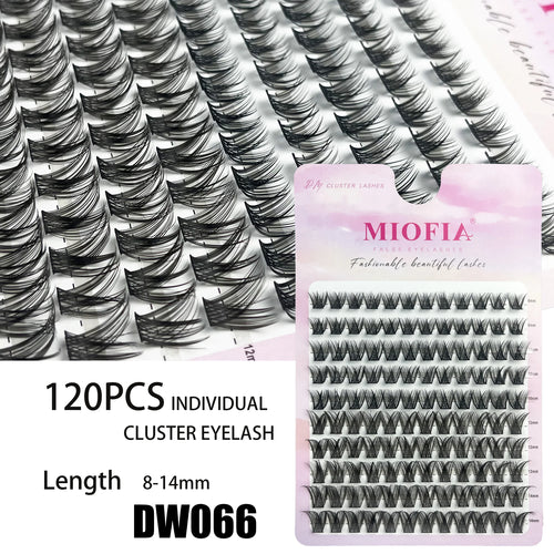 120 Cluster Individual Lashes D Curl 8-14mm Mixed Tray Natural Eyelash