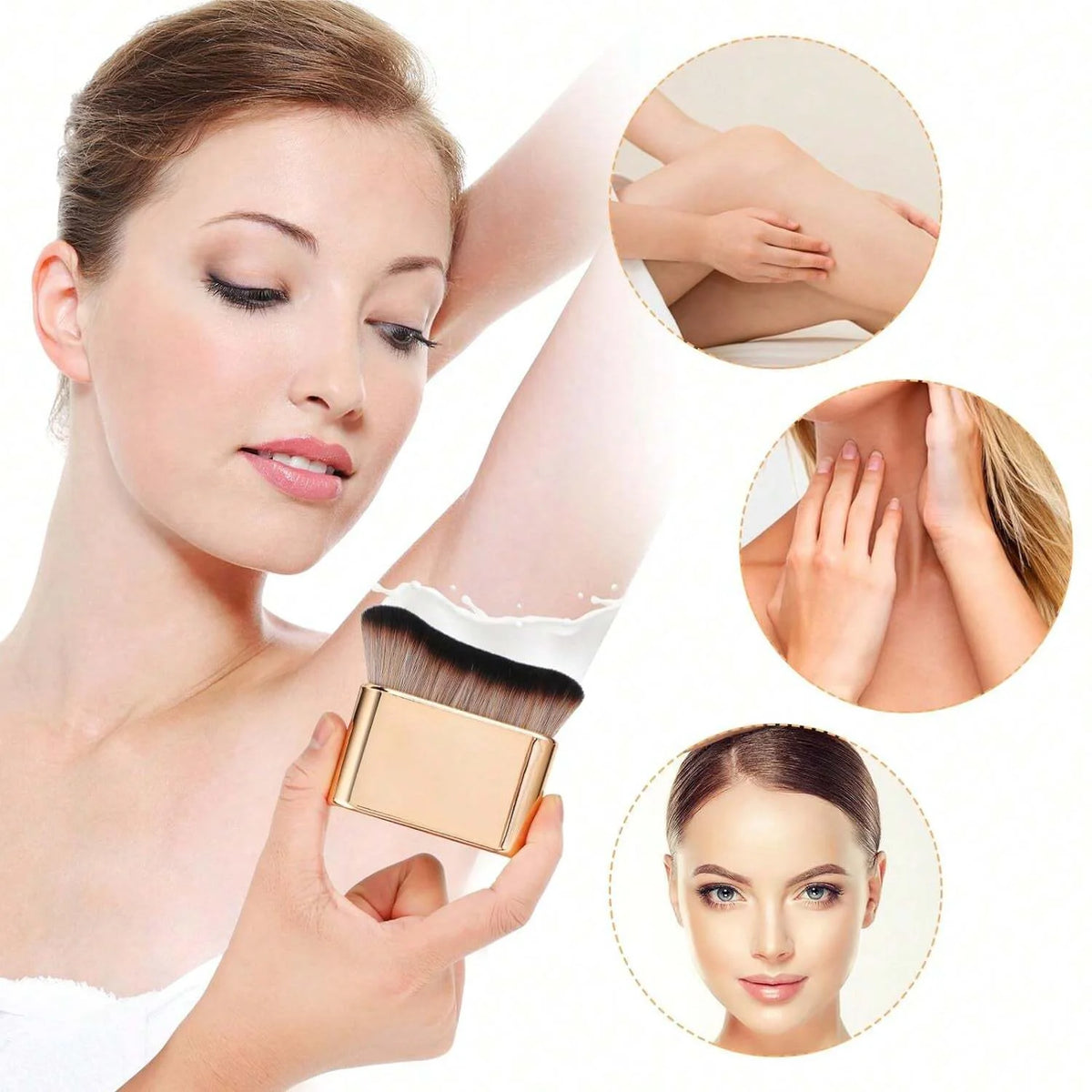 Self Tan Brush Soft Body Makeup Brush Portable Self Tanning Brush Self