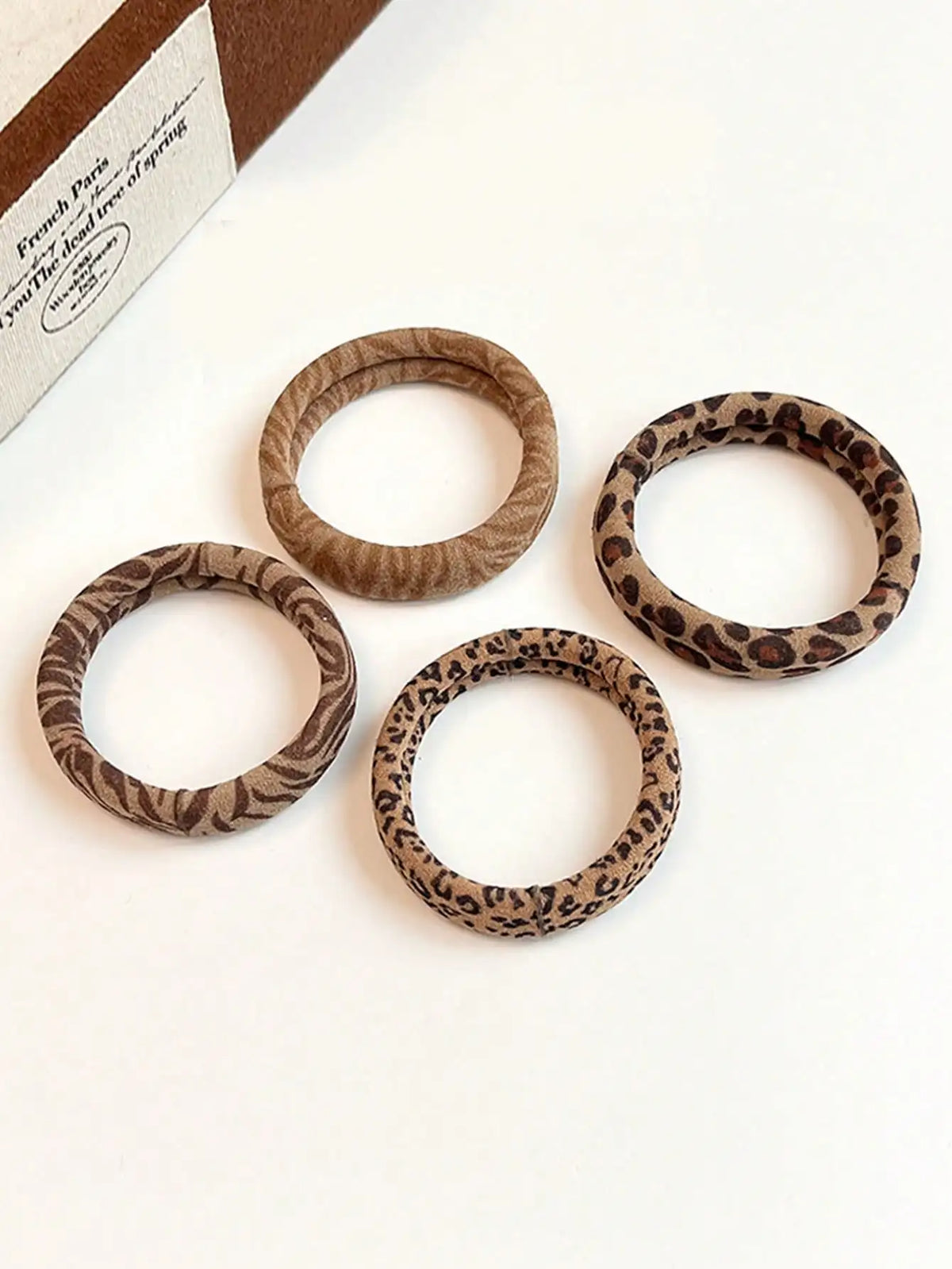 5pc/10pc Leopard Print Versatile Thick High Elasticity Durable Hair