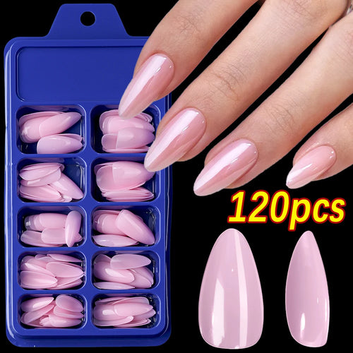 120Pcs 9-Colors French Fake Toenails Summer Short Sqaure Press On Toe