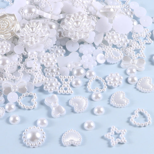 20g Random Mix Shapes for Bedazzling, Gems Pearls for Crafts Tumblers