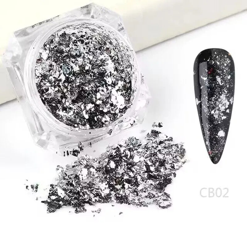 Golden Foil Flakes - Nail Foils Gold Foil For Nail Art, DIY Arts &